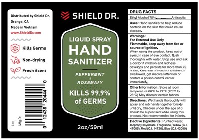 Shield Dr. Hand Sanitizer Liquid Spray Label 6 (Shield Dr. Hand Sanitizer Liquid Spray Label 6)